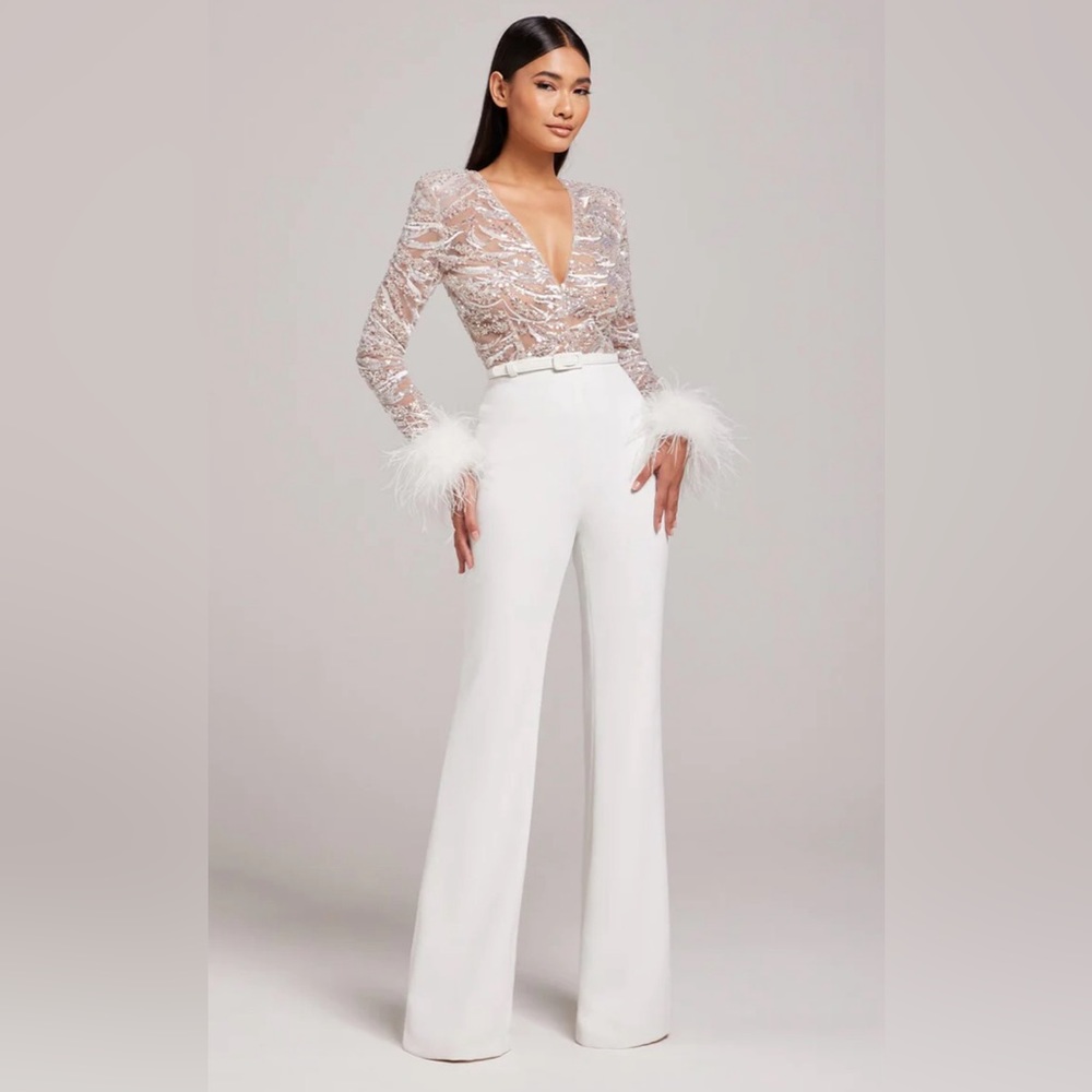 ALEXA WHITE JUMPSUIT - S